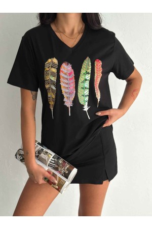 222138 TOPTAN SİYAH TSHIRT