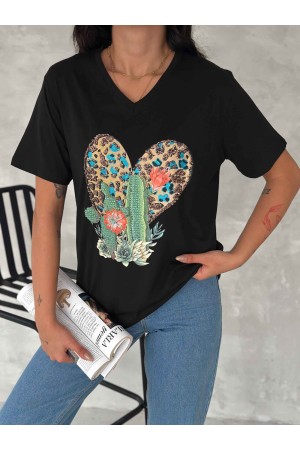 222139 TOPTAN SİYAH TSHIRT