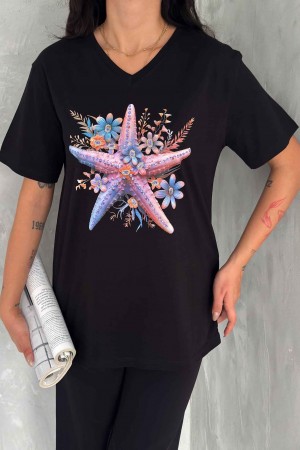 222146 TOPTAN SİYAH TSHIRT