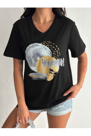 222150 TOPTAN SİYAH TSHIRT