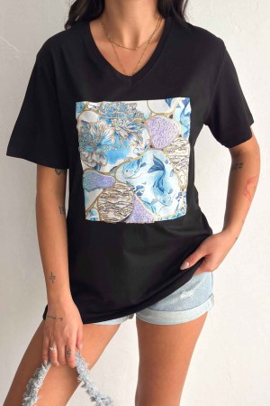 222152 TOPTAN SİYAH TSHIRT