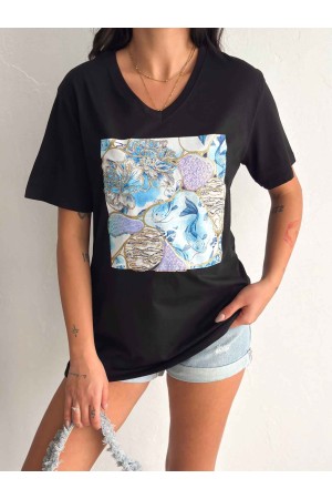 222152 TOPTAN SİYAH TSHIRT