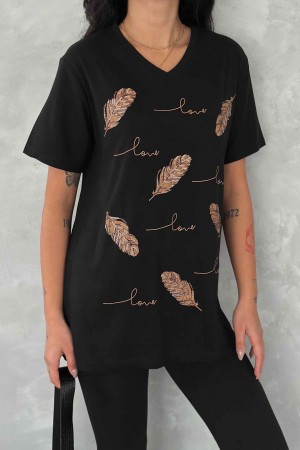 222154 TOPTAN SİYAH TSHIRT