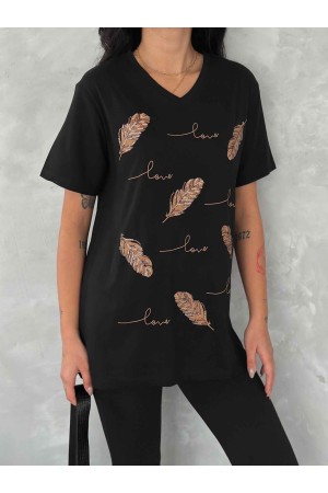 222154 TOPTAN SİYAH TSHIRT