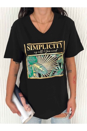 222158 TOPTAN SİYAH TSHIRT