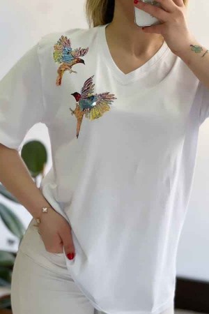 222164 TOPTAN BEYAZ TSHIRT