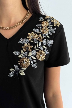 222167 TOPTAN SİYAH TSHIRT