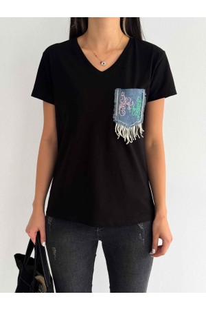 222173 TOPTAN SİYAH TSHIRT