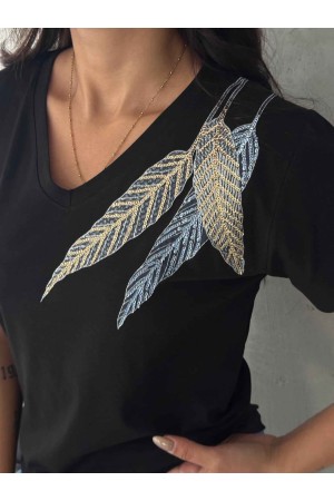 222174 TOPTAN SİYAH TSHIRT