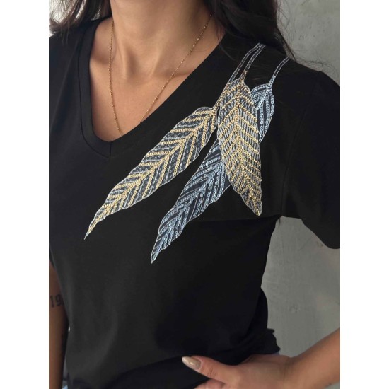 222174 TOPTAN SİYAH TSHIRT