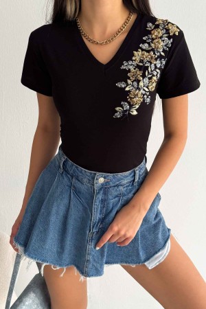 222181 TOPTAN SİYAH TSHIRT