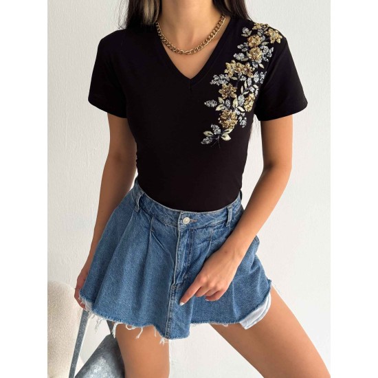 222181 TOPTAN SİYAH TSHIRT