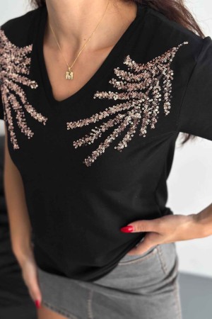 222192 TOPTAN SİYAH TSHIRT