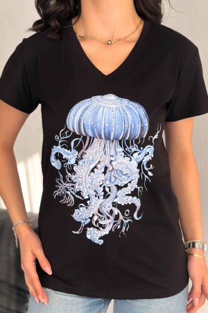 222195 TOPTAN SİYAH TSHIRT