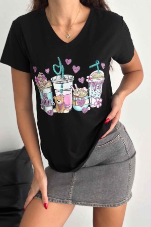 222197 TOPTAN SİYAH TSHIRT