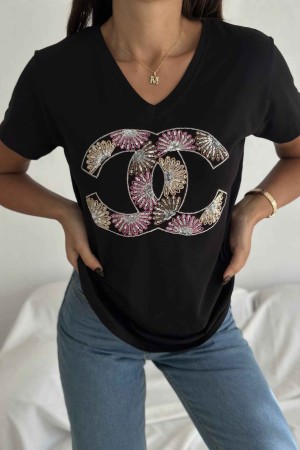 222211 TOPTAN SİYAH TSHIRT