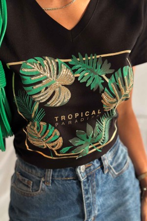 222214 TOPTAN SİYAH TSHIRT