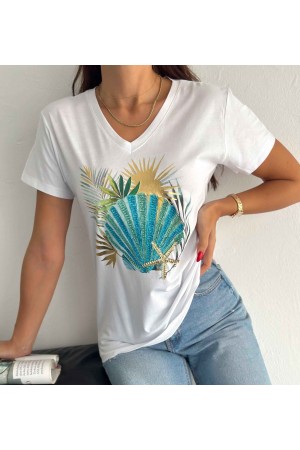 222217 TOPTAN BEYAZ TSHIRT