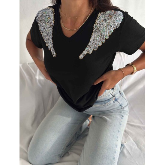 222221 TOPTAN SİYAH TSHIRT