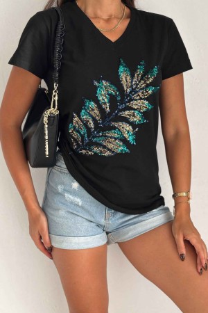 222225 TOPTAN SİYAH TSHIRT