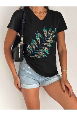 222225 TOPTAN SİYAH TSHIRT