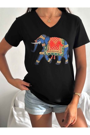 222226 TOPTAN SİYAH TSHIRT