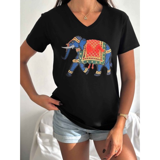 222226 TOPTAN SİYAH TSHIRT