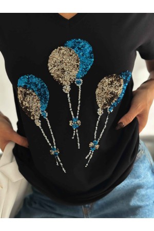 222229 TOPTAN SİYAH TSHIRT