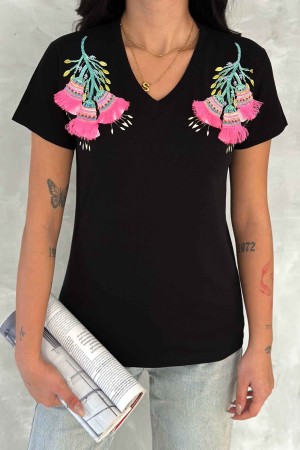 222240 TOPTAN SİYAH TSHIRT