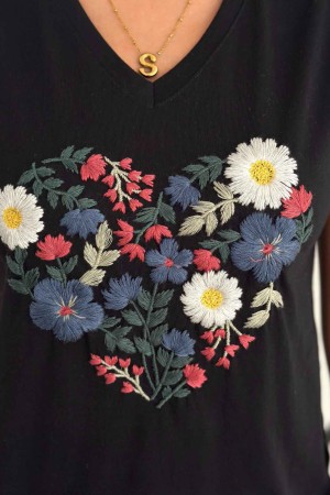 222246 TOPTAN SİYAH TSHIRT