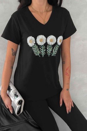 222260 TOPTAN SİYAH TSHIRT