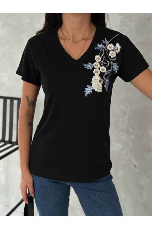 222273 TOPTAN SİYAH TSHIRT