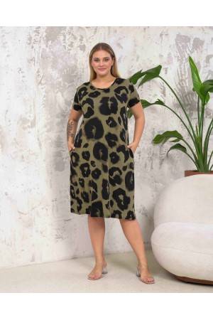 222281 TOPTAN DESENLİ ELBİSE