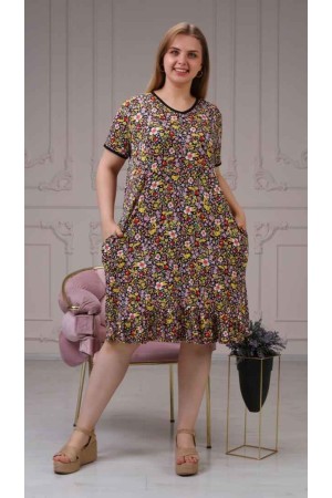 222329 TOPTAN DESENLİ ELBİSE