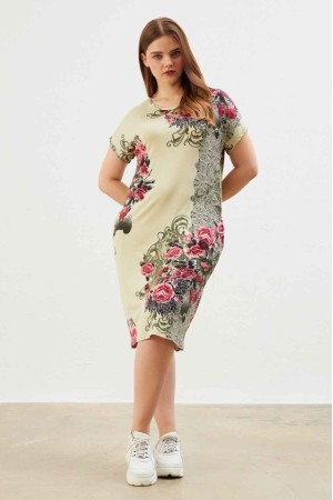 222332 TOPTAN DESENLİ ELBİSE