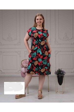 222338 TOPTAN DESENLİ ELBİSE