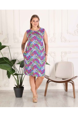 222342 TOPTAN DESENLİ ELBİSE