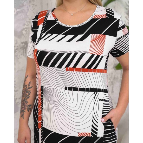 222343 patterned DRESS