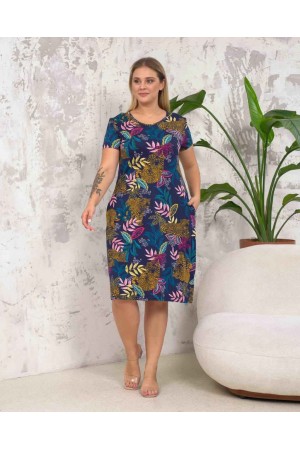 222348 TOPTAN DESENLİ ELBİSE