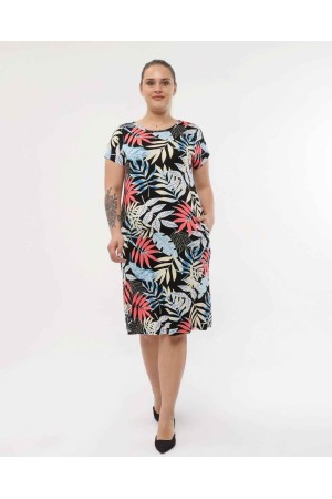 222350 TOPTAN DESENLİ ELBİSE