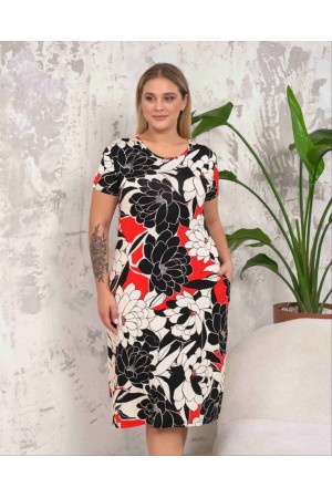 222353 TOPTAN DESENLİ ELBİSE