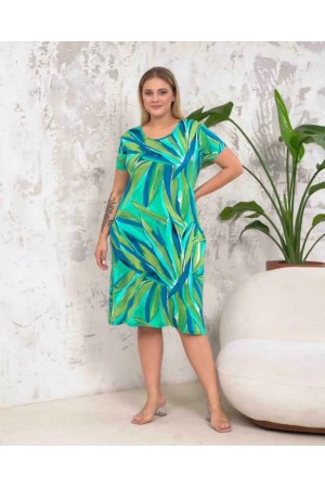 222356 TOPTAN DESENLİ ELBİSE