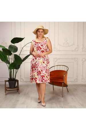 222361 TOPTAN DESENLİ ELBİSE