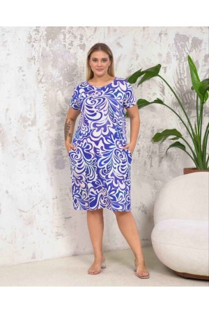 222368 TOPTAN DESENLİ ELBİSE