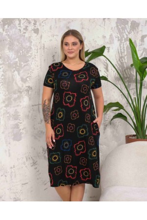 222369 TOPTAN DESENLİ ELBİSE