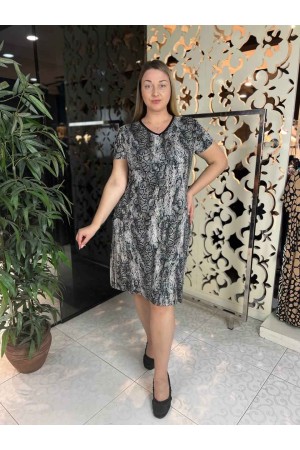 222370 TOPTAN DESENLİ ELBİSE