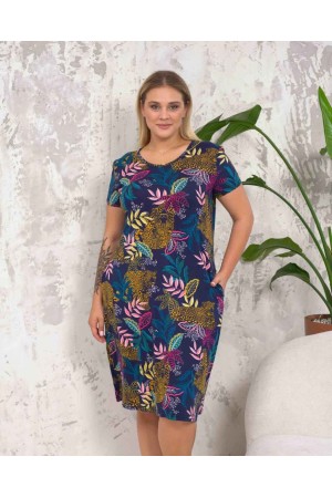 222380 TOPTAN DESENLİ ELBİSE