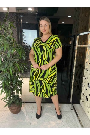 222386 TOPTAN DESENLİ ELBİSE