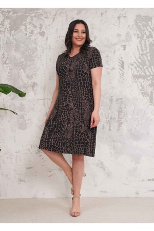 222389 TOPTAN DESENLİ ELBİSE