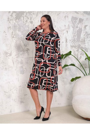 222394 TOPTAN DESENLİ ELBİSE